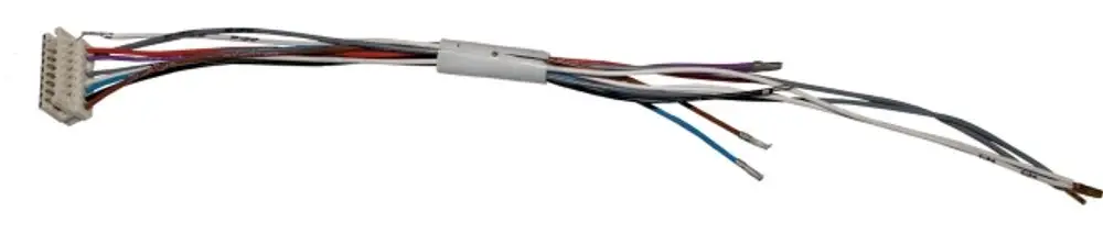 Kabelsatz von Wolf mit mehreren Drähten in unterschiedlichen Farben, verbunden mit einem Stecker, geeignet für elektrische Anwendungen.